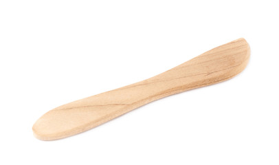 Wooden butter spreader knife isolated