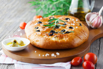 Italian focaccia bread