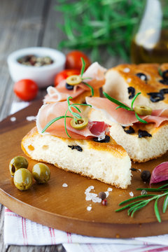 Italian focaccia bread