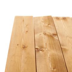 Brown paint coated wooden boards