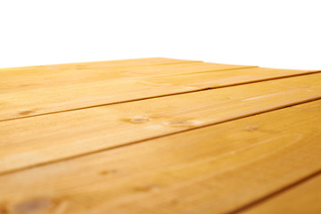 Yellow paint coated wooden boards