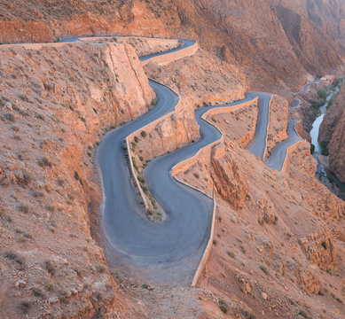 The Zigzag Road To Gorges Du Dades Valley, Morocco