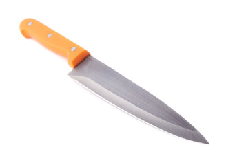 Steel kitchen knife isolated