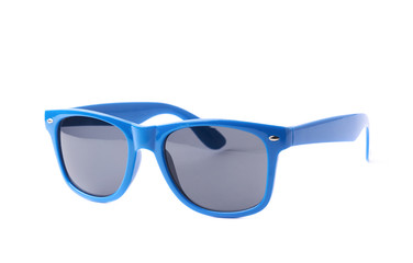 Dark plastic sunglasses isolated