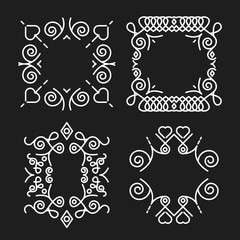 Vintage concept monogram frames set