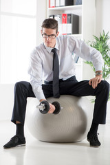 Businessman Exercising