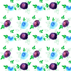 flower watercolor pattern