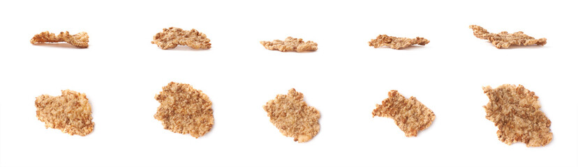 Whole grain cereal flake isolated