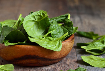 Spinach leaves. © lilechka75
