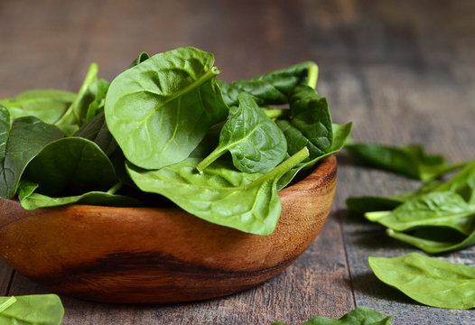 Spinach leaves.