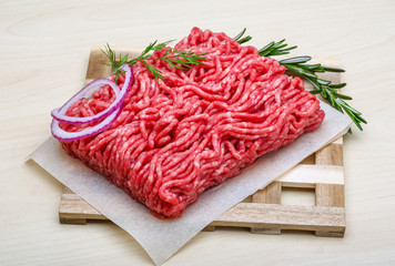 Raw beef minced meat