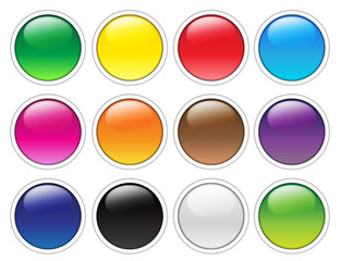 Set bottoni colorati vettoriali