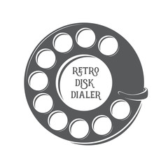 Vector retro disk dialer