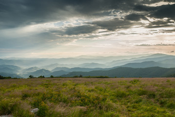 Foggy Mountain View from Roung Bald on the AT