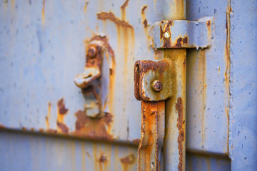 industrial door in close-up