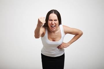 emotional woman yelling