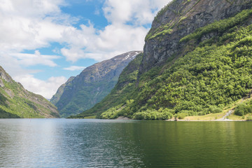 Naklejka na ściany i meble Mountains of the fjord, Norway