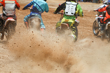 Dirt debris from a motocross race © toa555