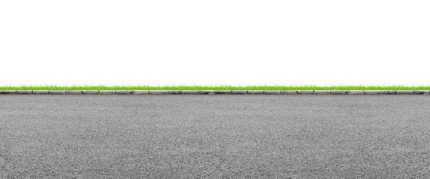 Roadside on white