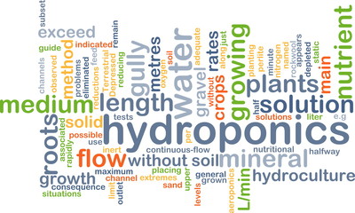 hydroponics wordcloud concept illustration