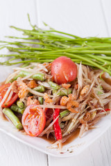 Somtum(Tum thai), papaya salad delicious food in thailand