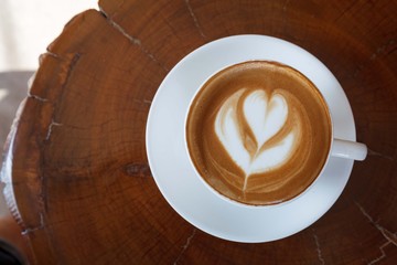 Cup of latte coffee