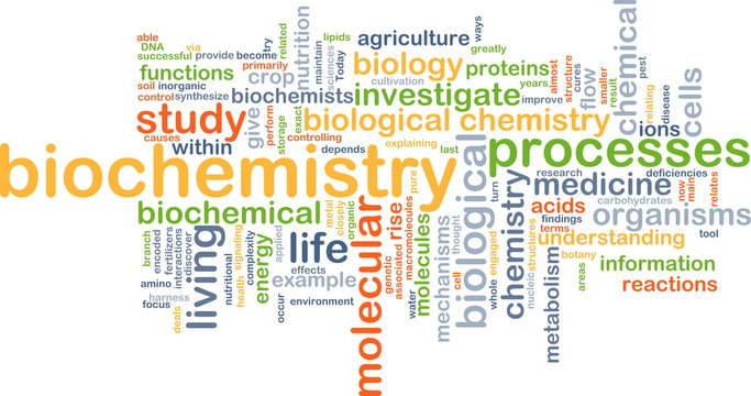 biochemistry wordcloud concept illustration