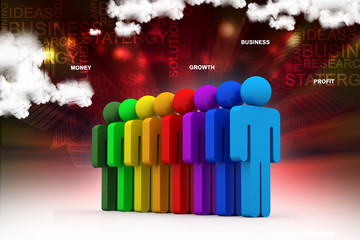 Group of people in line