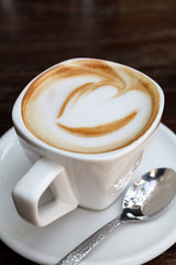 A cup of coffee latte