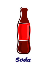 Cartoon bottle of soda drink