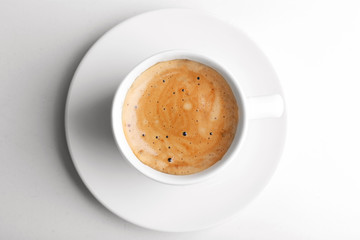 Cup of coffee isolated on white