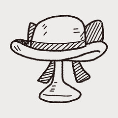 woman hat doodle