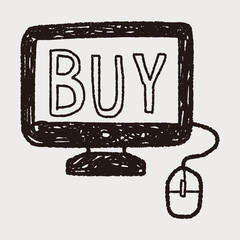 online shopping doodle