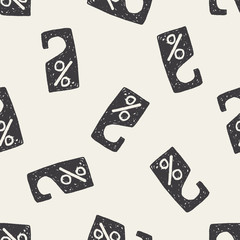 door sale hanger doodle seamless pattern background