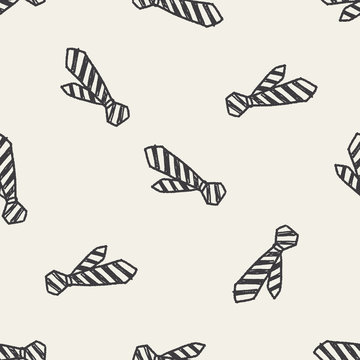 Tie Doodle Seamless Pattern Background