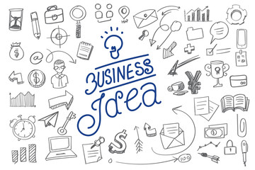 modern business idea typography and element.