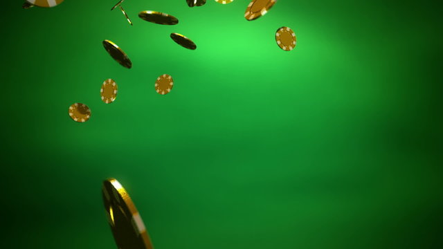 golden Casino color chips dropping slope green