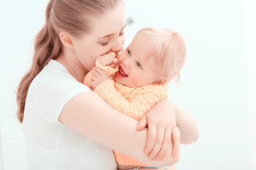 Mother and her  little baby 