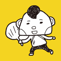 Chinese New Year; Chinese New Year boy doodle