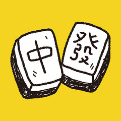 Chinese New Year; Chinese mahjong doodle - 82716132