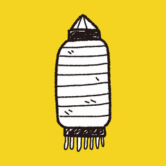 Chinese New Year; Chinese decorative lantern doodle