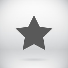 Flat Black Star Vector Symbol Background