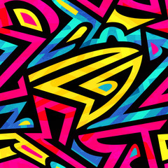 bright graffiti seamless pattern