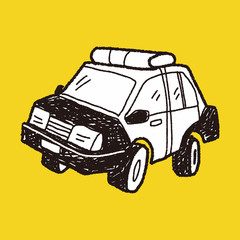 police car doodle