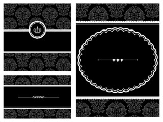Frames on Damask Background © Giraphics