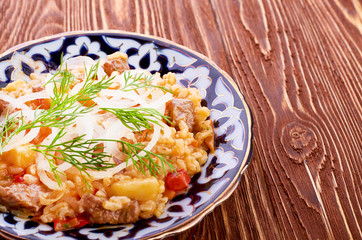 Pilau - traditional uzbek dish