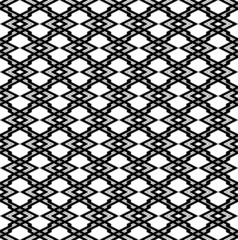 Black and white geometric seamless pattern, abstract background.