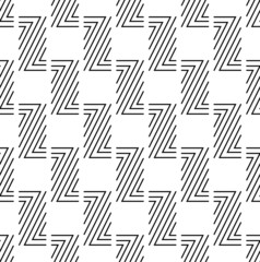 Black and white geometric seamless pattern modern stylish.