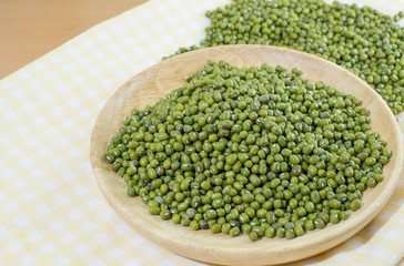 Dried Mung Beans (detailed close-up shot)