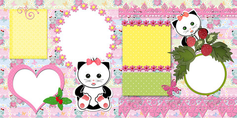 Scrapbook page kids design